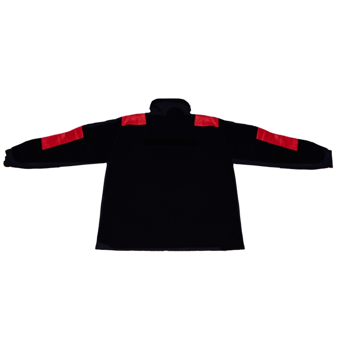 Maglia blu e rosso fluo